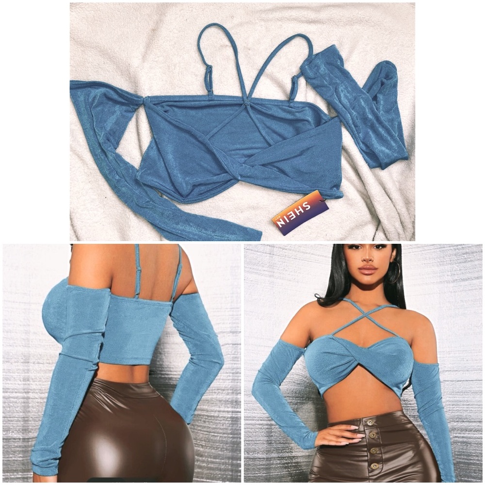 🦋SheIn crisscross cami crop top🦋